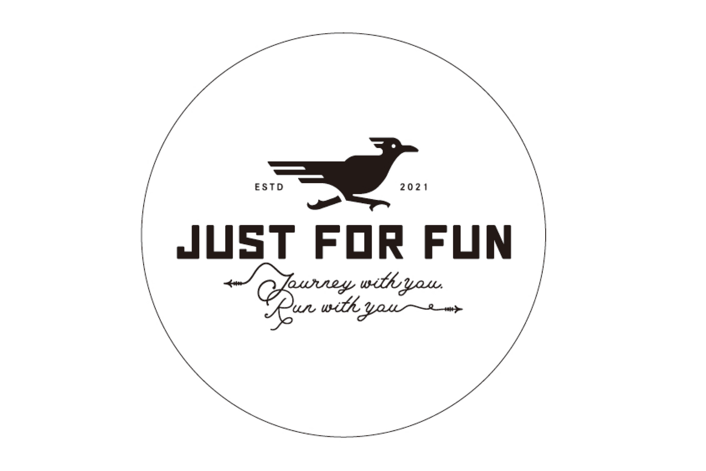 公式ステッカー - JUST FOR FUN(12cm x 12cm)