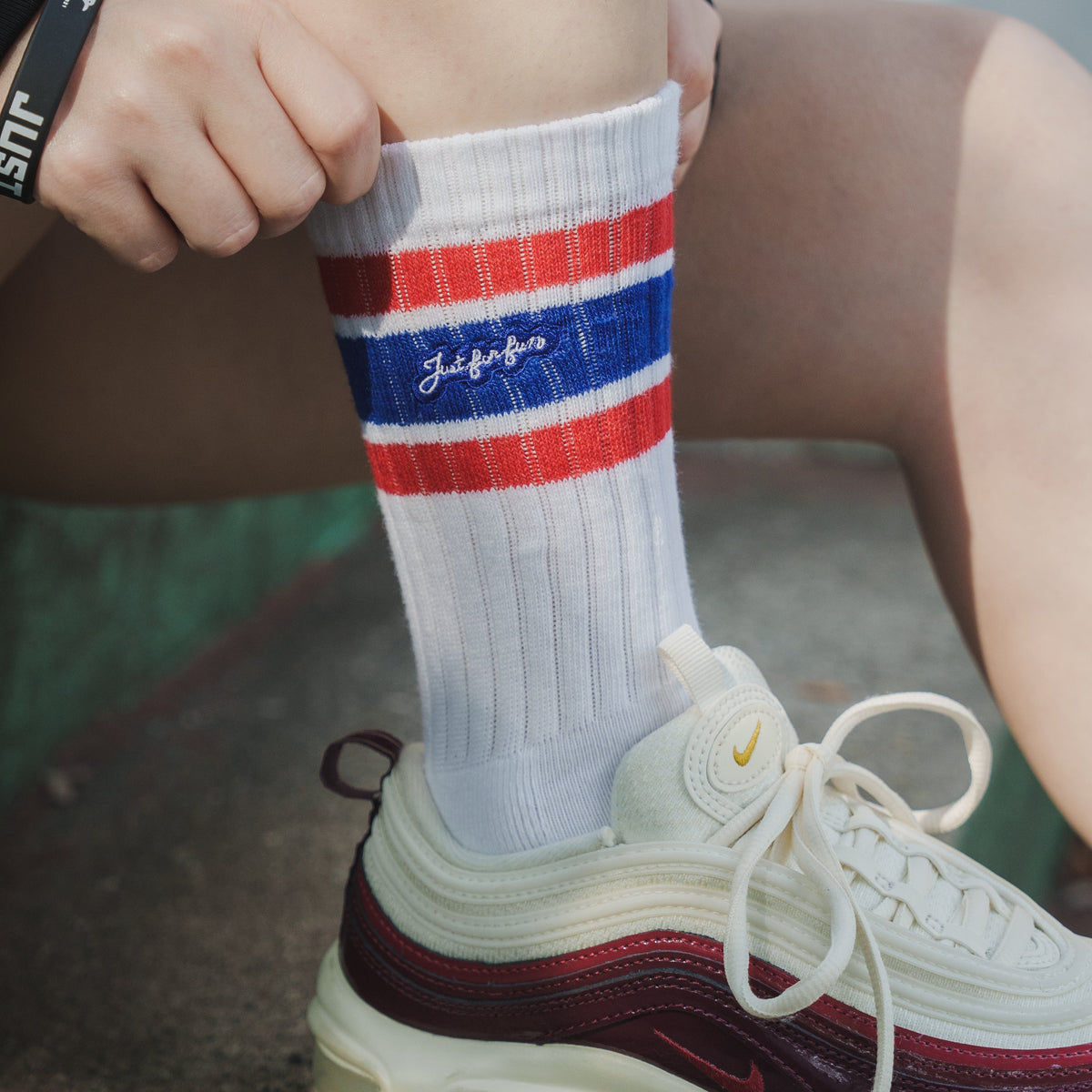JUST FOR FUN ソックス(Red-Blue)